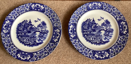 Pair olde alton ware blue - olde, &