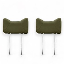 Headrests Rabbit Ear Front D.Green Leatherette for Mercedes W107 W114 W115 W116