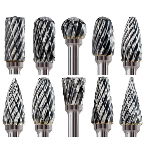 10pcs rotary burr - burr, tungsten