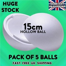 Polystyrene Balls in 2 Hollow Halves = 5 balls x 150mm 