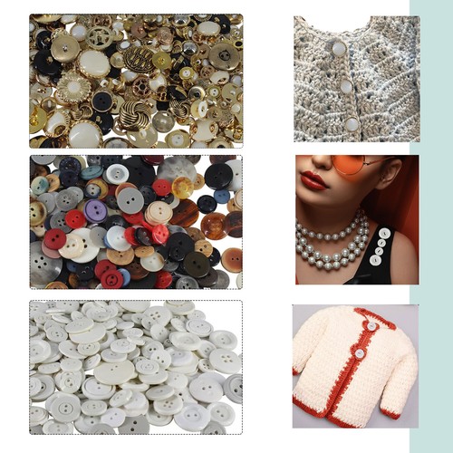 Mixed plastic buttons assorted - plastic,