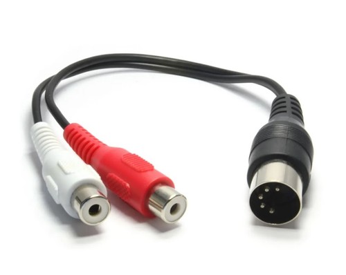 Pin din male plug - 1.2m,