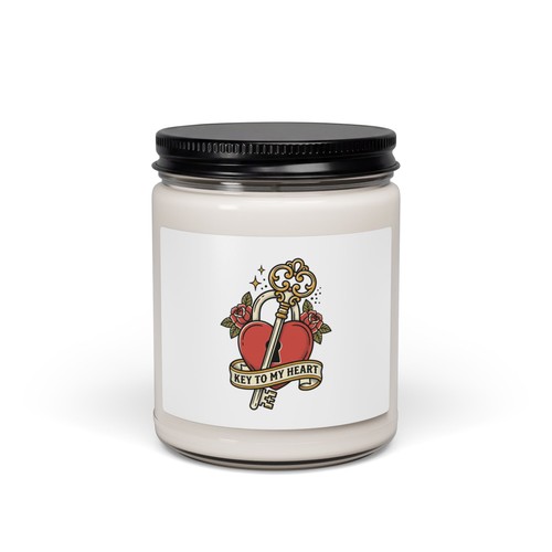 Key heart candle soy - candle,,