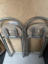 2 x Folding Tall Bar Stool oak