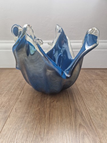 Murano blue glass - murano, bowl
