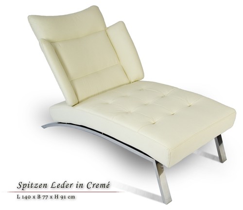 Leather daybed chaise longue - leather,