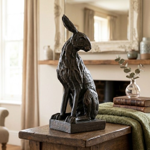 47cm rustic outdoor hare - rustic,