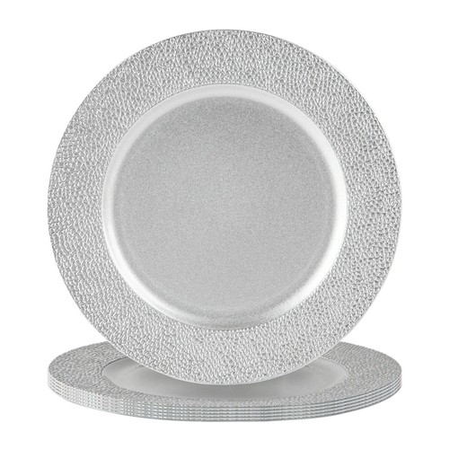 Hammered charger plates 33cm - plates,