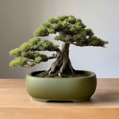 Oval bonsai pot with drip - oval,
