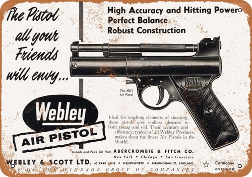 Metal sign 1959 webley - 1959,
