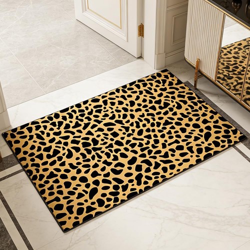 Brown leopard print area - print,