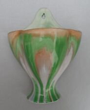 A Shelley Art Deco "Harmony Drip Ware" wall pocket #2.  C.1935.