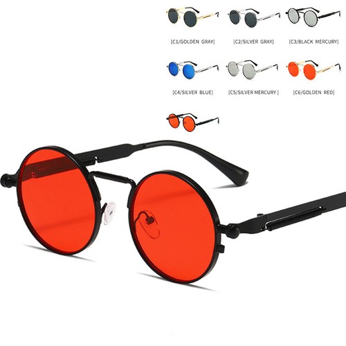 Round steampunk sunglasses men - sunglasses,