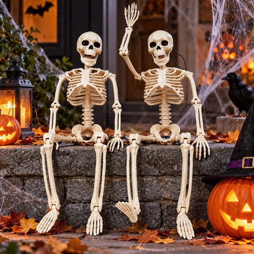 Halloween poseable skeleton - halloween,