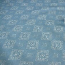 MIRANDA BLUE VINYL WIPE CLEAN PVC TABLECLOTH