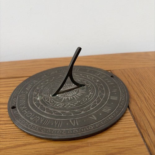 Vintage sun dial - sun, (sunny