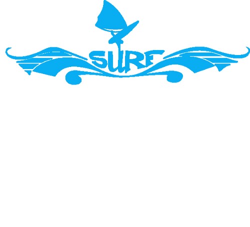 Surf vinyl graphics car side - vinyl,