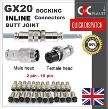 GX20 2 3 4 5 6 7 8 9 10 15 Pin Metal Inline Cable Connector Joint Aviation Plug 