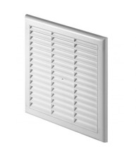 Air Vent Grille 250mm x 250mm with Adjustable Shutter and Fly Screen 10" x 10"