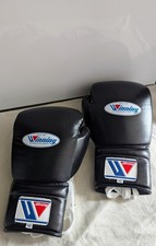 Professional 14oz Winning Black Boxing Gloves made in Cowhide Leather
