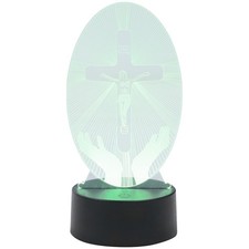 Acrylic Jesus Cross 3D Night