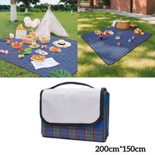 Picnic Blanket Mat Rug Folding Camping Outdoor Beach Festival Waterproof Backing