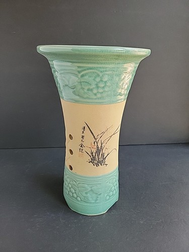 Oriental planter vase vintage - vase,
