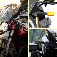 2x Mini Motorcycle LED Turn