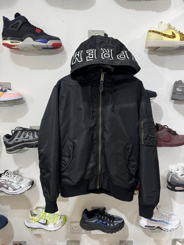 Supreme hooded black - supreme, ma-1