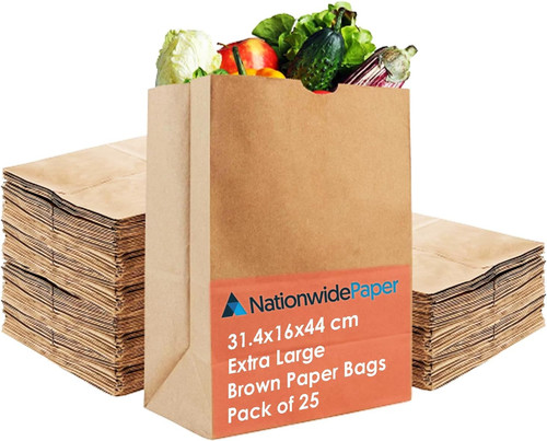 Paper bags 25pcs brown large - paper,