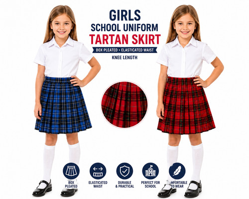 Girls school uniform tartan - uniform,