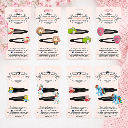 Character hair clips for girls - hair,
