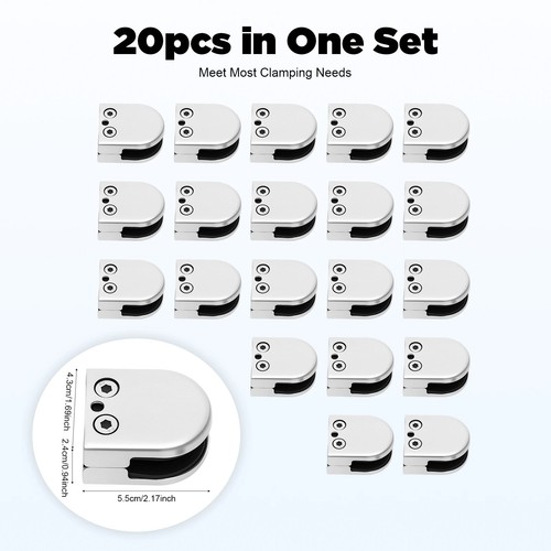 Pcs glass clamps 10mm - 20,