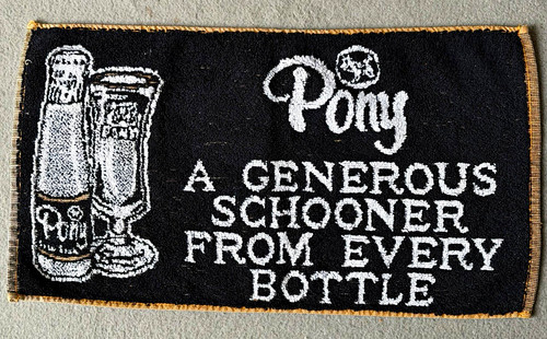 1960 pony sherry bar towel - pony,