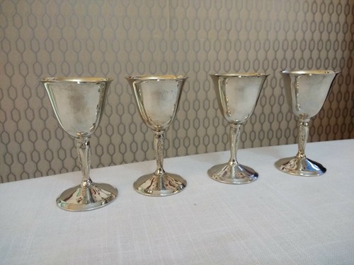 Vintage silver plated goblets - vintage,