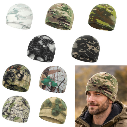 Camouflage fleece beanie - camouflage,