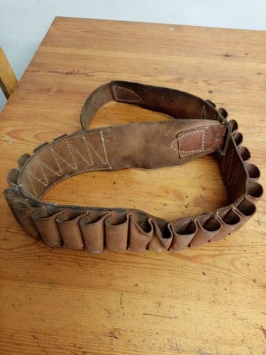 Leather cartridge belt - leather,
