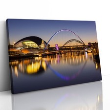 Tyne Millennium Bridge Sage Newcastle Canvas Framed Print Picture Wall Art