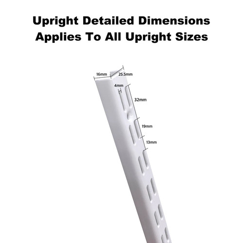 Twin slot shelving upright - slot,