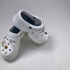 White Platform Crocs Style