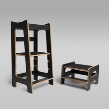 Modern Kitchen Learning Tower – Wooden Kitchen Helper with 3 Adjustable Heights