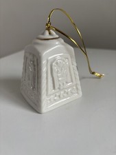 Belleek Parian Fine China Christmas ornament 1990-1996 blue mark perfect as new