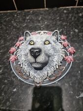 Lisa Parker Guardian of the Fall White Autumn Wolf Wall Plaque, Nemesis Now