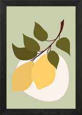 Lemon tree branch Framed Wall