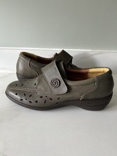 Womens Loretta Shoes Orthopaedic Comfort Olive Green Leather Walking UK 7 EU 40