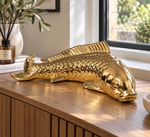 Gold koi carp fish - gold,