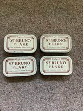 4 x Vintage Ogdens St Bruno Flake 2 Oz’s Tobacco Tins EMPTY