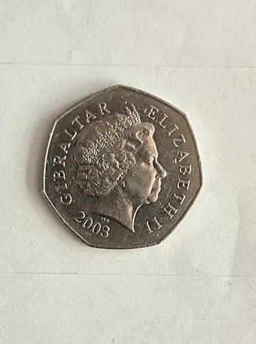 2003 rare gibraltar 50p fifty - 2003,