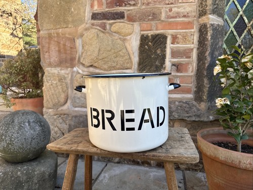 Enamelware bread bin large - bread,