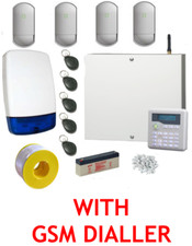 WIRED Burglar Alarm System PRO Kit LCD PROXIMITY Keypad 4 PIR & GSM SMS Dialler